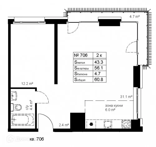 Фото квартиры в ЖК Престиж