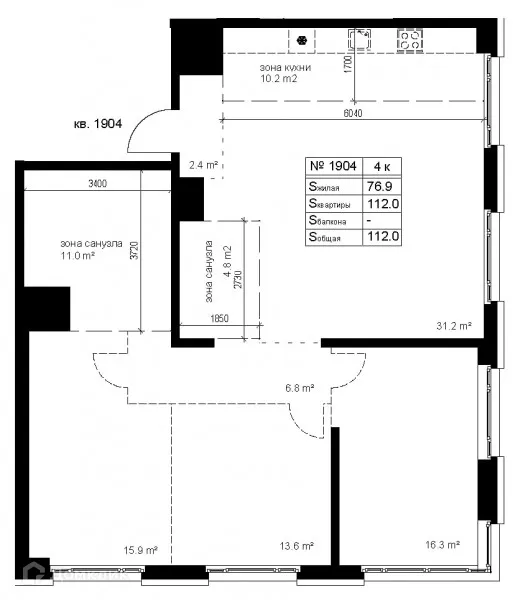 Фото квартиры в ЖК Престиж