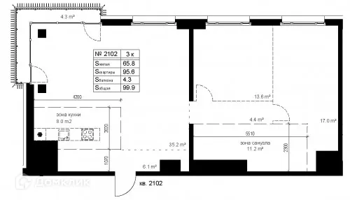 Фото квартиры в ЖК Престиж