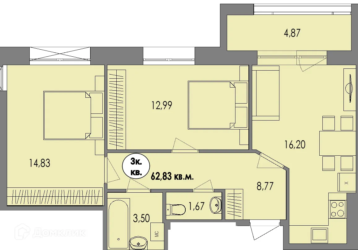 Фото квартиры в ЖК Равновесие