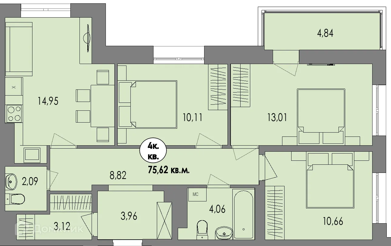 Фото квартиры в ЖК Равновесие