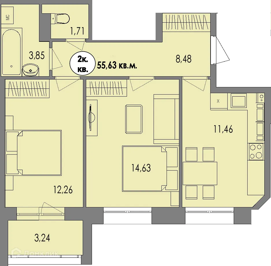 Фото квартиры в ЖК Равновесие