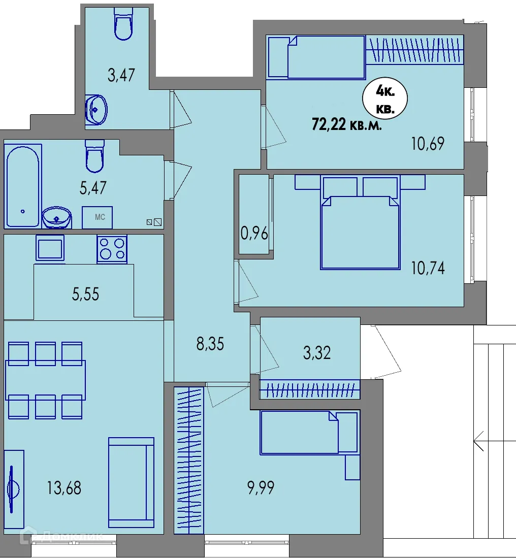 Фото квартиры в ЖК Равновесие
