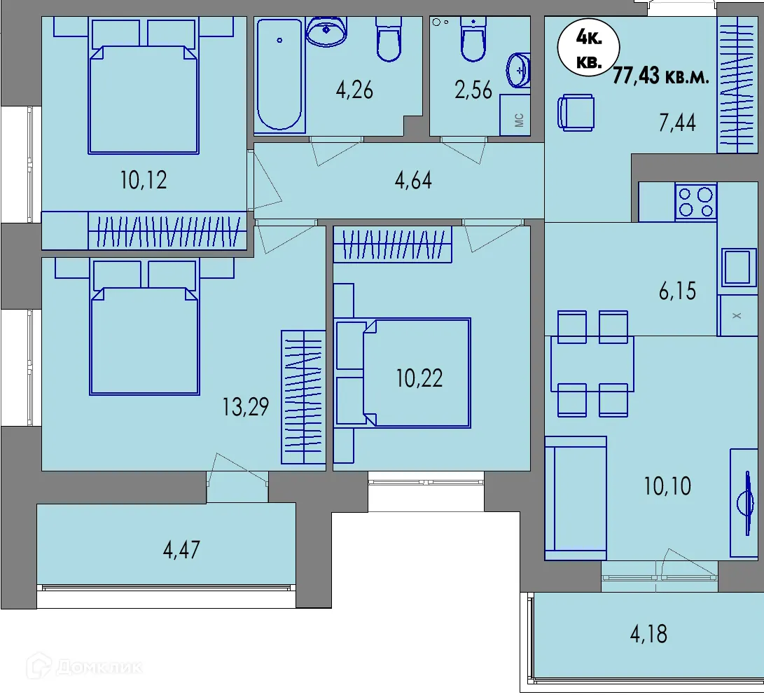 Фото квартиры в ЖК Равновесие