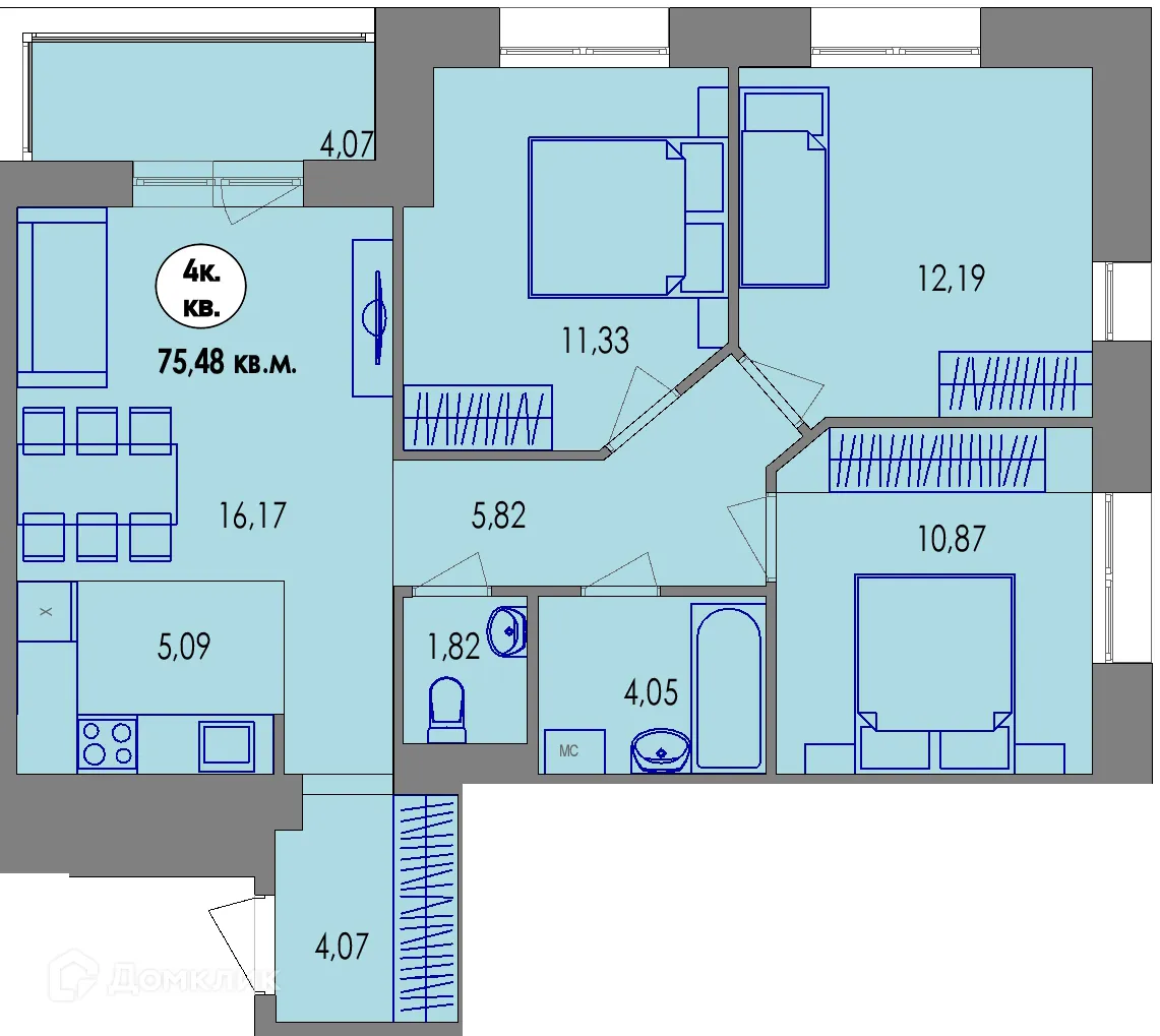 Фото квартиры в ЖК Равновесие