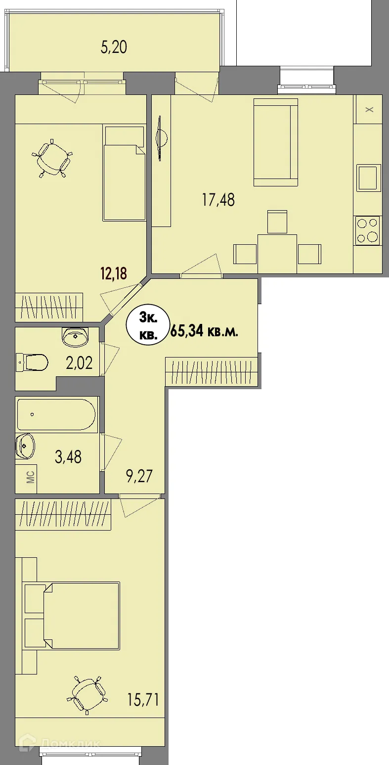 Фото квартиры в ЖК Равновесие