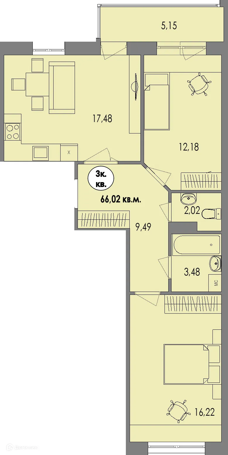 Фото квартиры в ЖК Равновесие