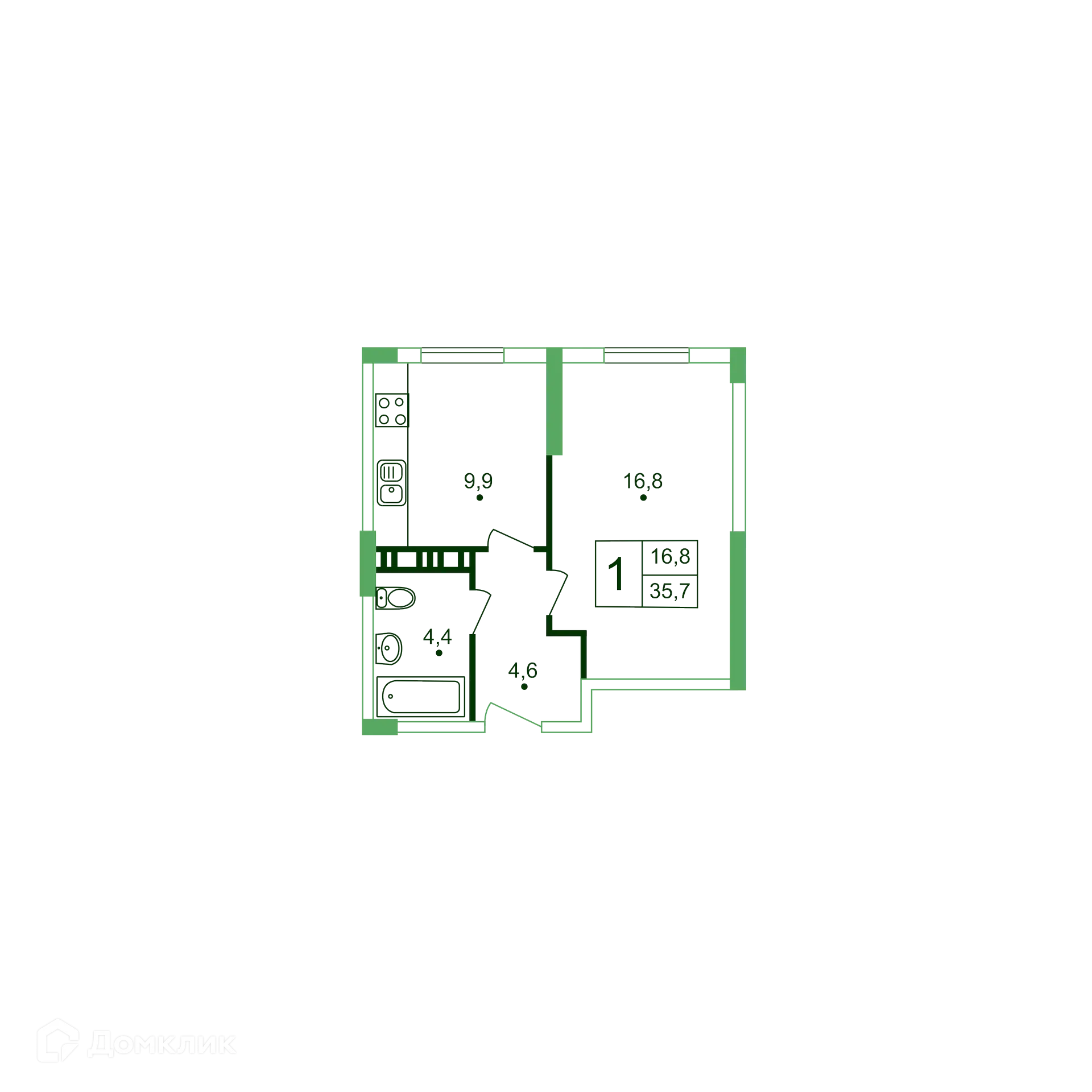 Фото квартиры в ЖК Жигулина роща