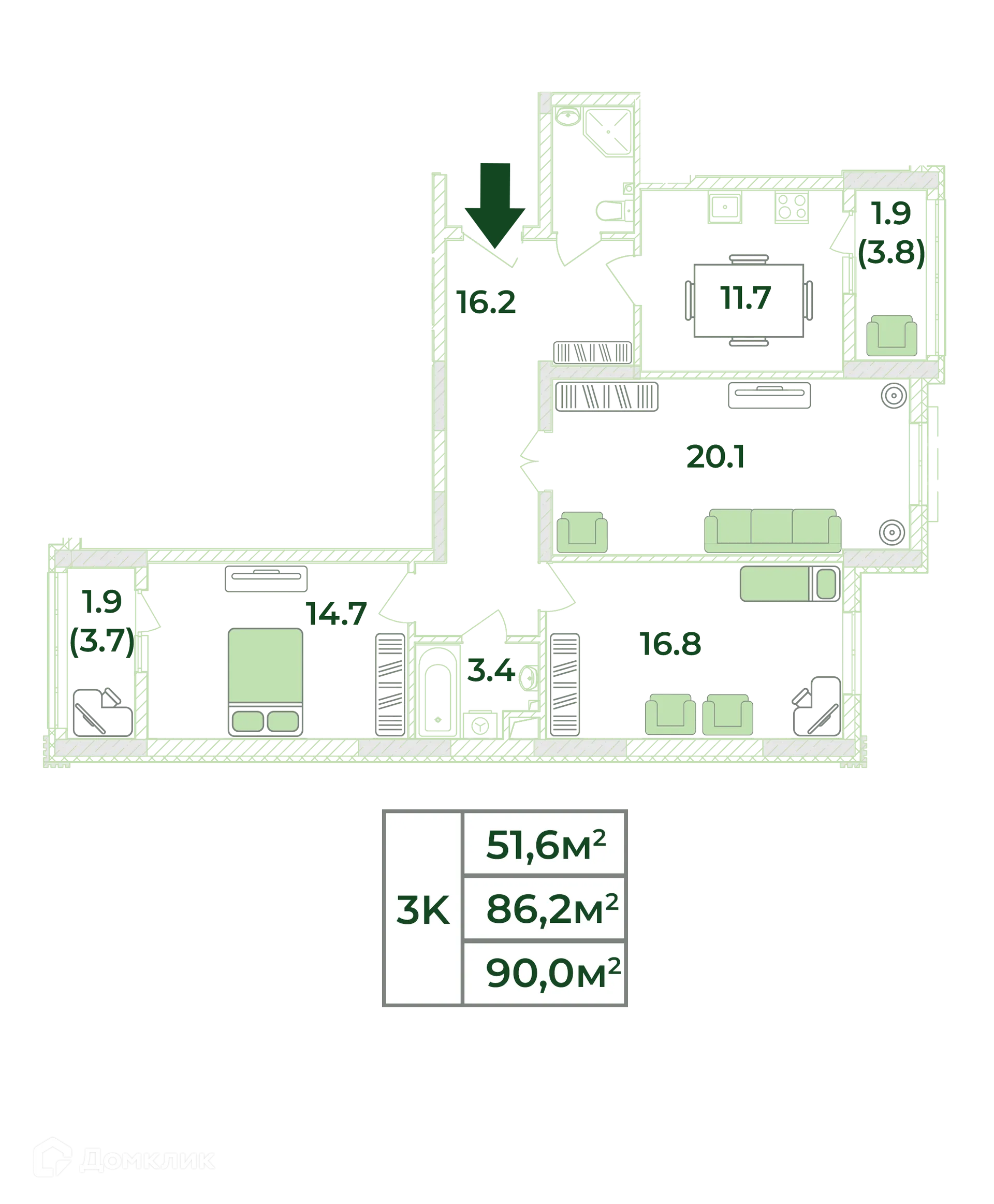 Фото квартиры в ЖК Жигулина роща