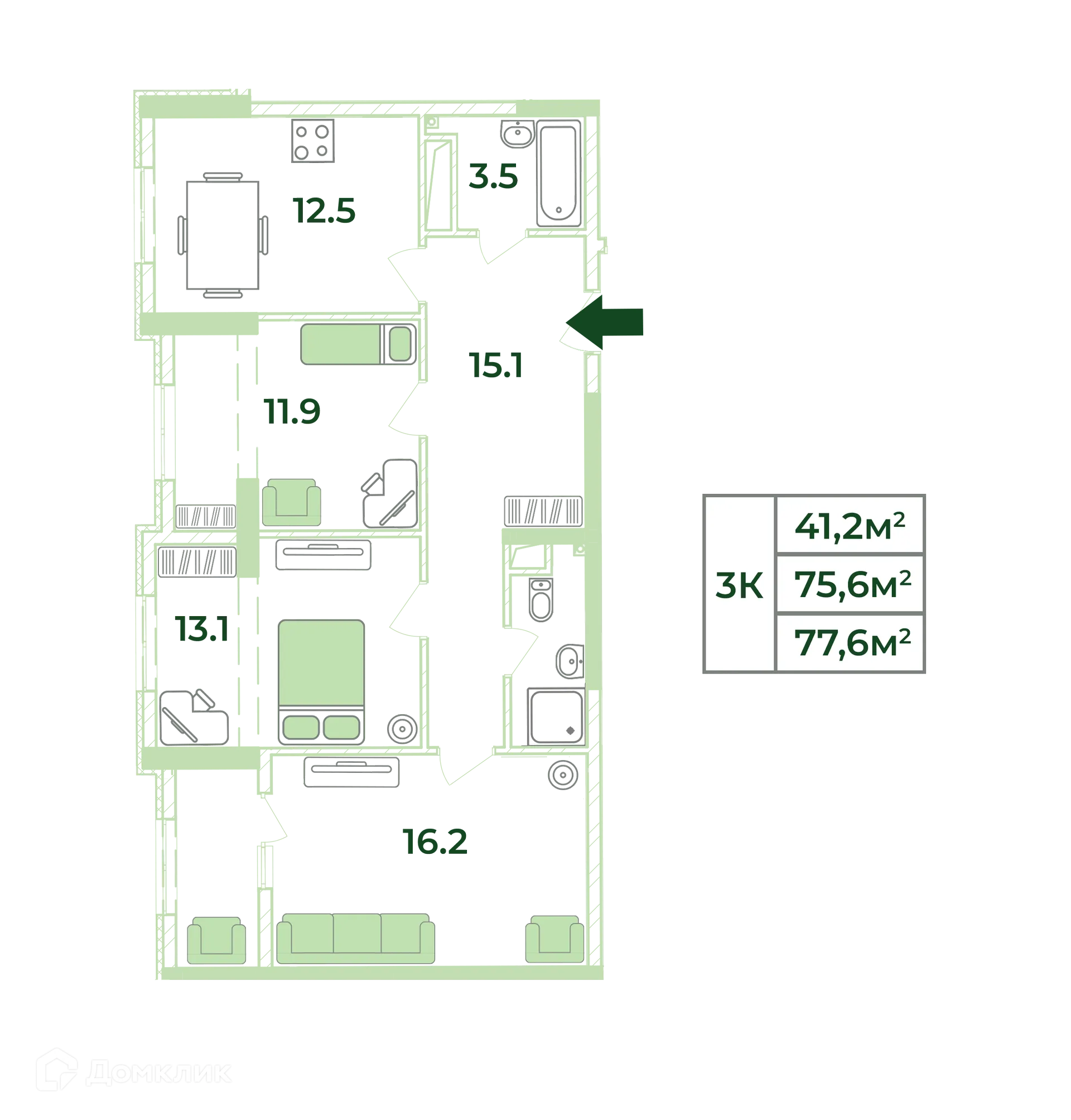 Фото квартиры в ЖК Жигулина роща