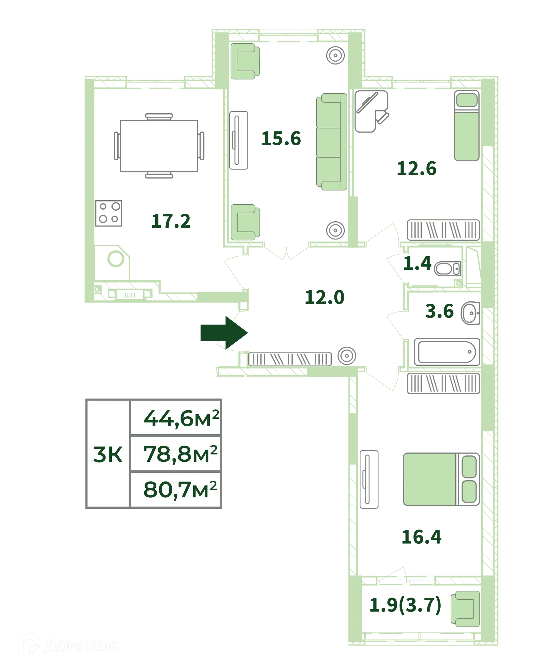 Фото квартиры в ЖК Жигулина роща