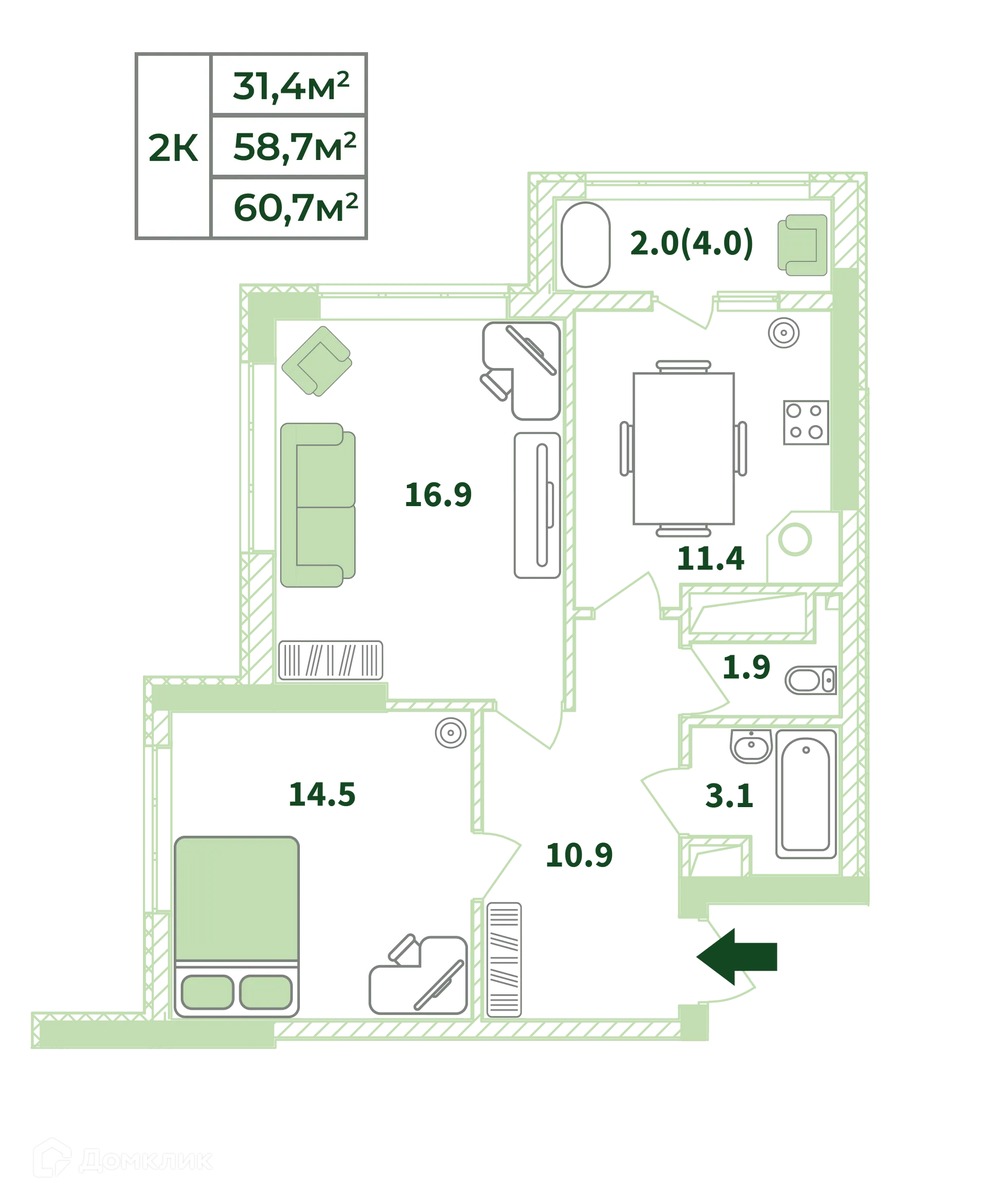 Фото квартиры в ЖК Жигулина роща