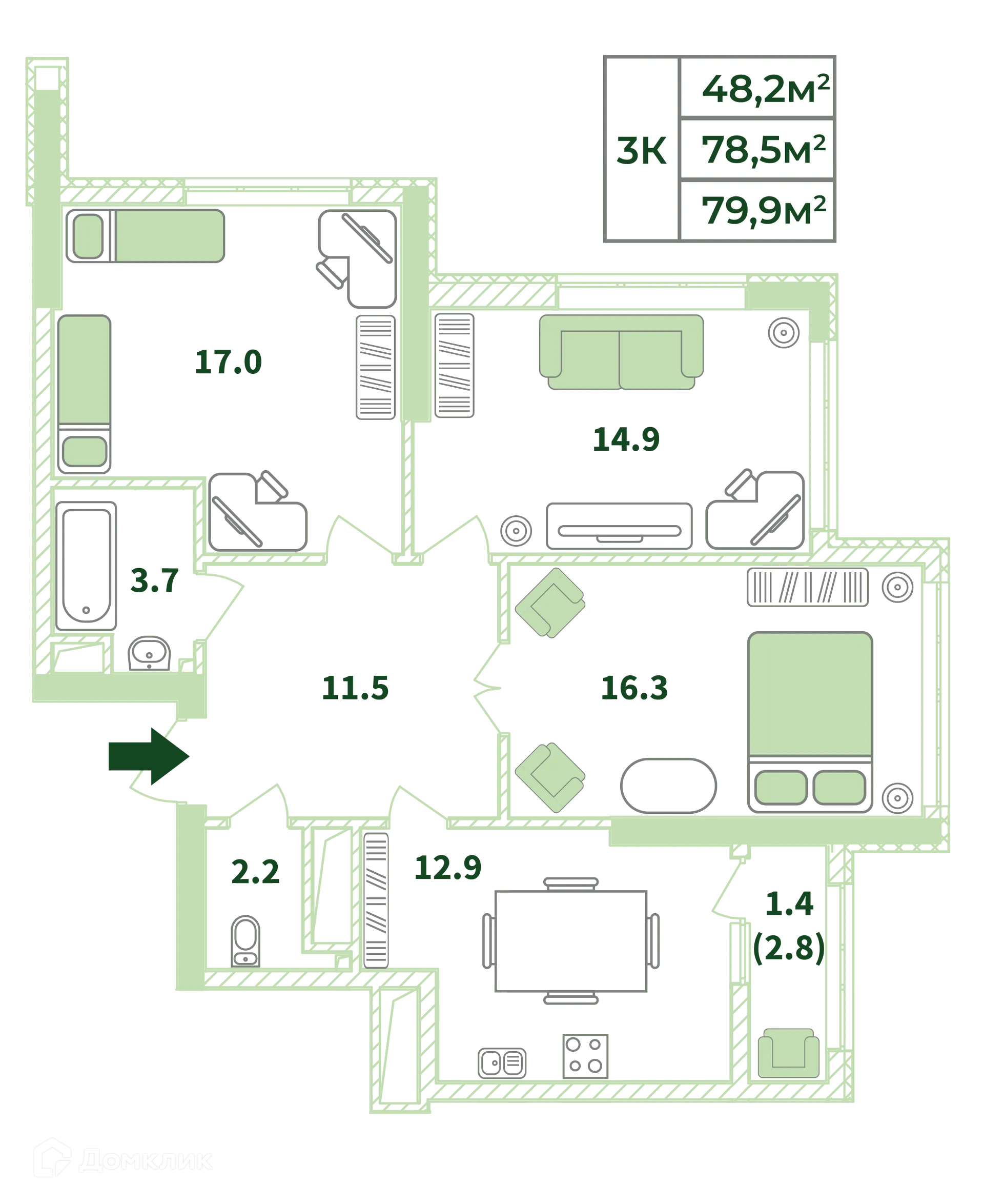 Фото квартиры в ЖК Жигулина роща
