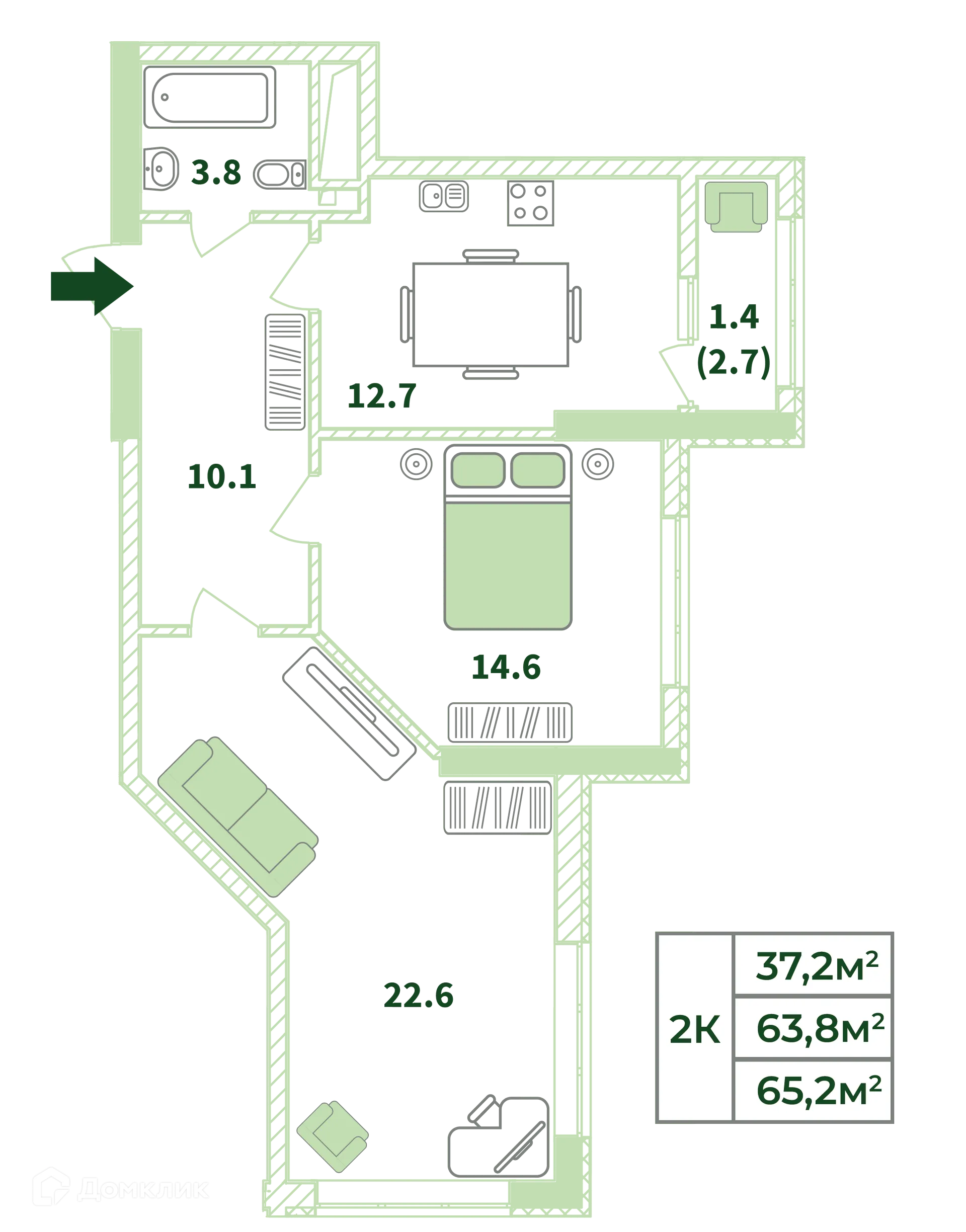 Фото квартиры в ЖК Жигулина роща