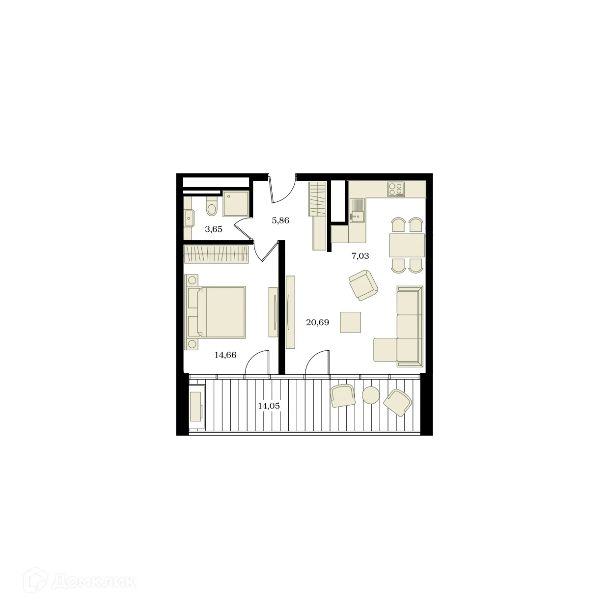 Фото квартиры в ЖК ЭДИКОН ПАРК