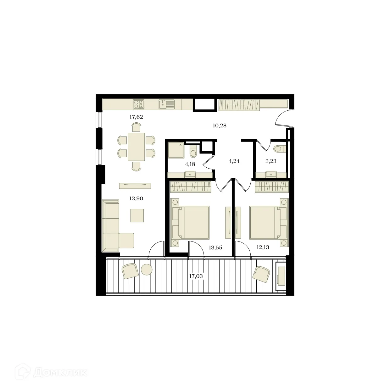 Фото квартиры в ЖК ЭДИКОН ПАРК