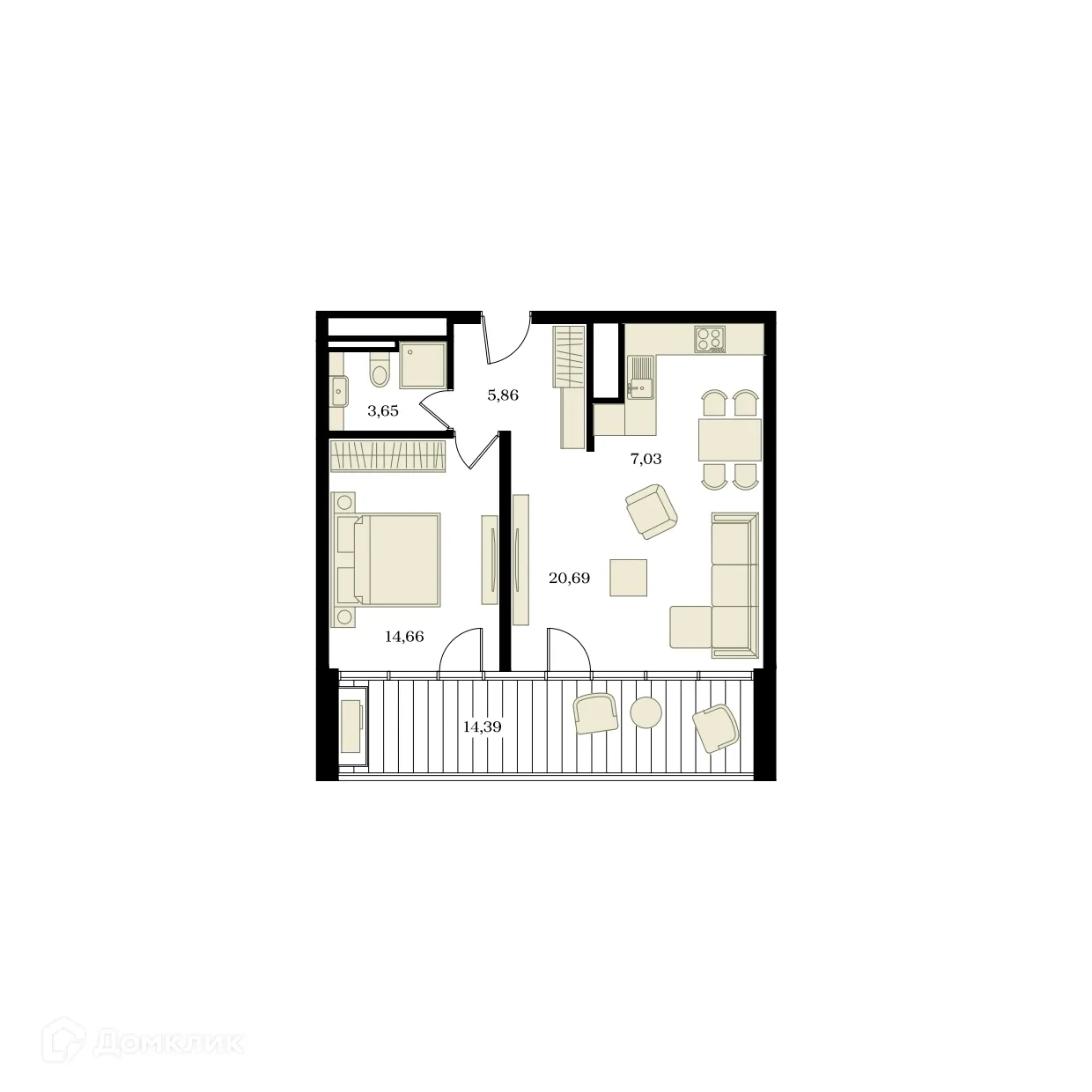 Фото квартиры в ЖК ЭДИКОН ПАРК