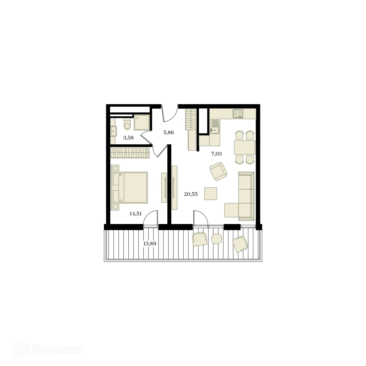 Фото квартиры в ЖК ЭДИКОН ПАРК