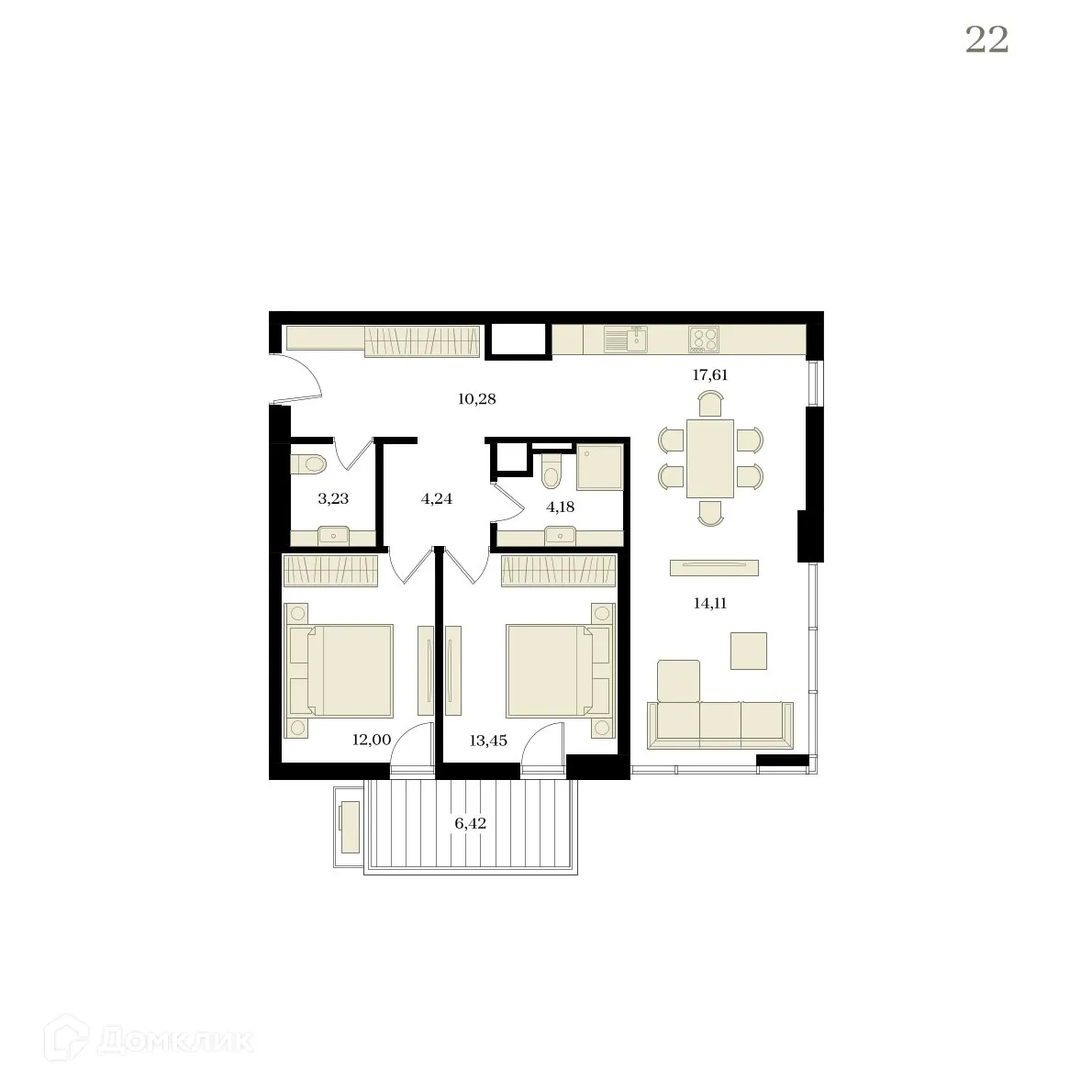 Фото квартиры в ЖК ЭДИКОН ПАРК
