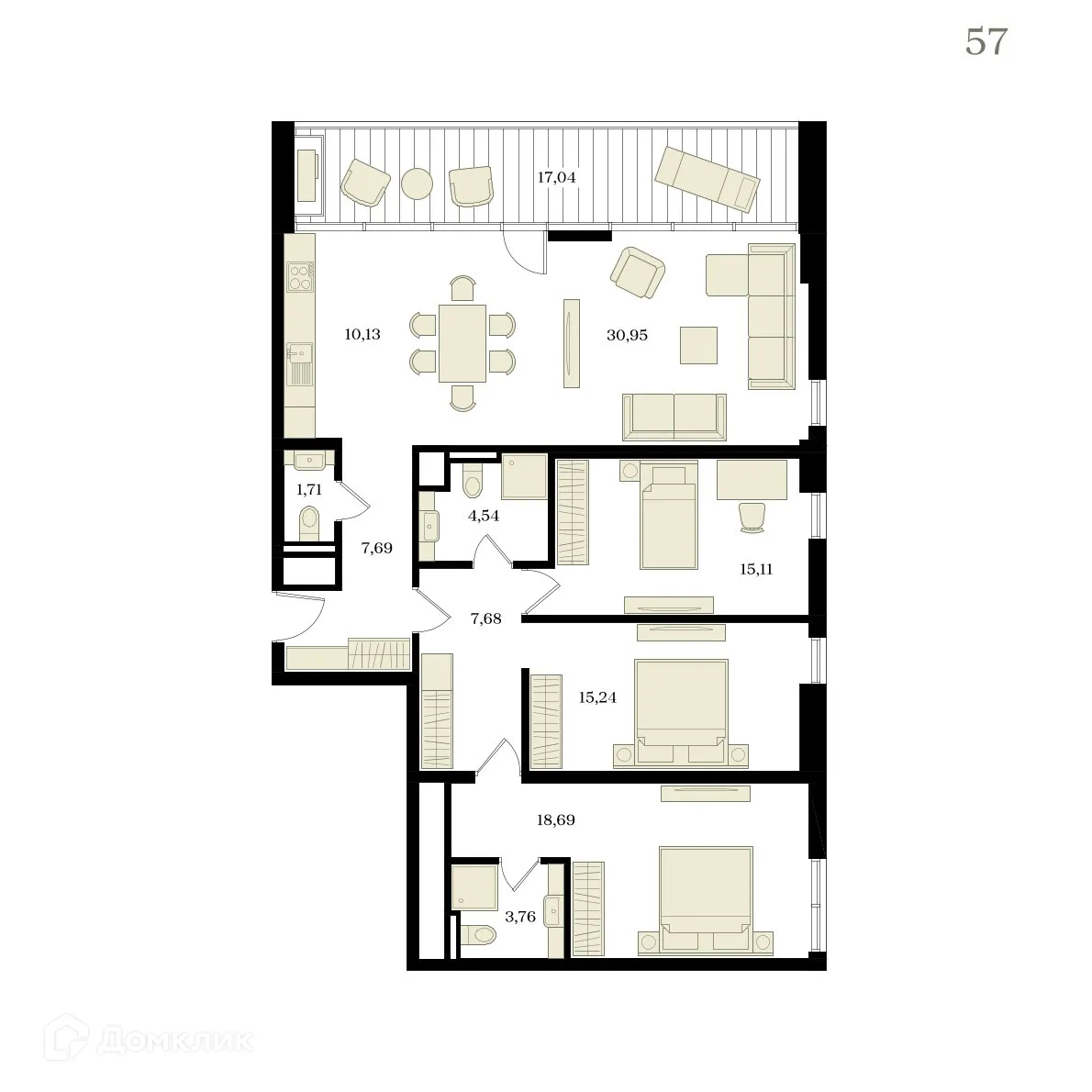 Фото квартиры в ЖК ЭДИКОН ПАРК