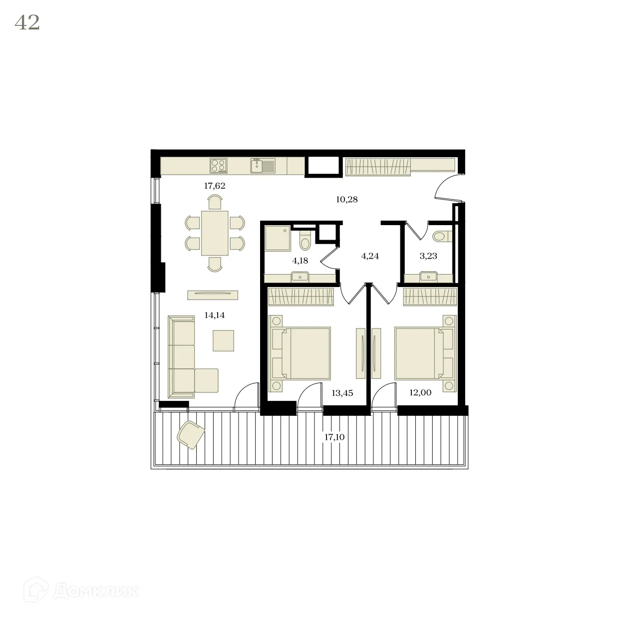 Фото квартиры в ЖК ЭДИКОН ПАРК