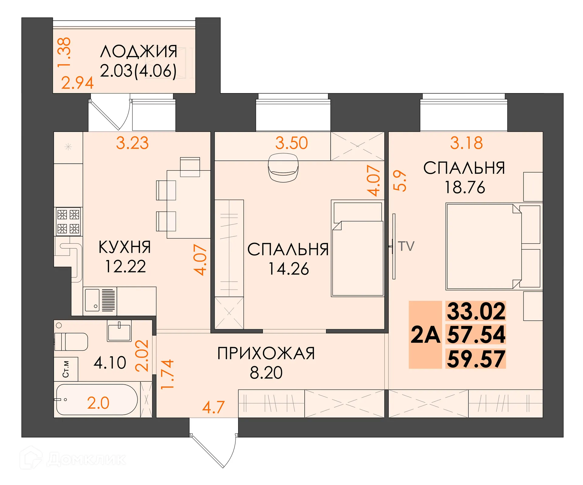 Фото квартиры в ЖК "Три богатыря"