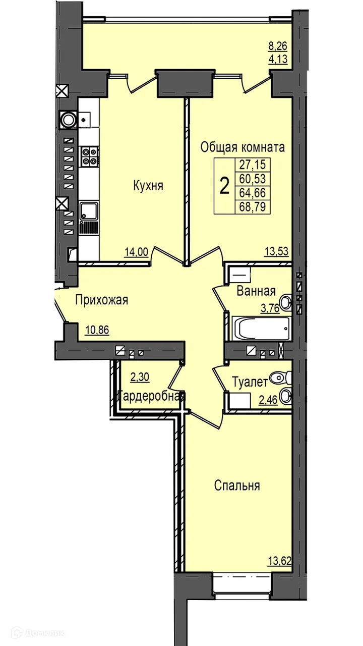 Фото квартиры в ЖК Микрорайон Светлый