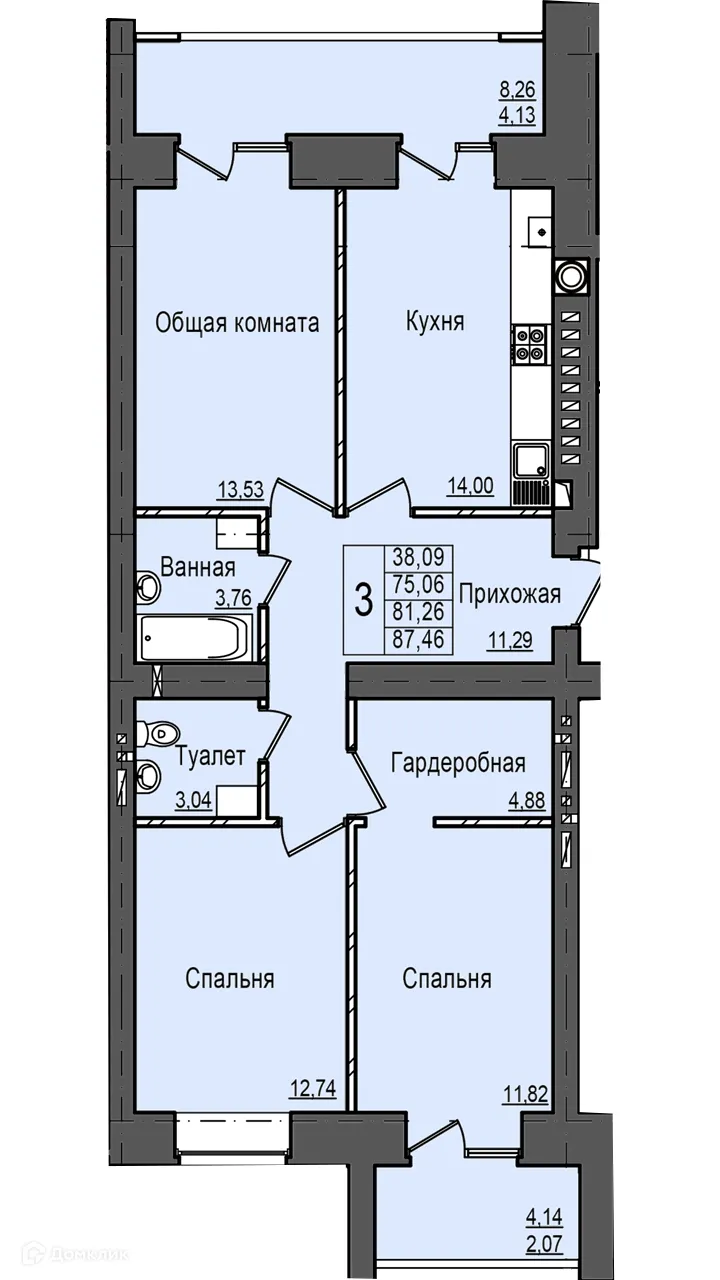 Фото квартиры в ЖК Микрорайон Светлый