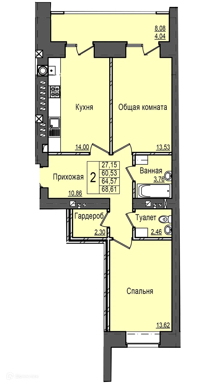 Фото квартиры в ЖК Микрорайон Светлый