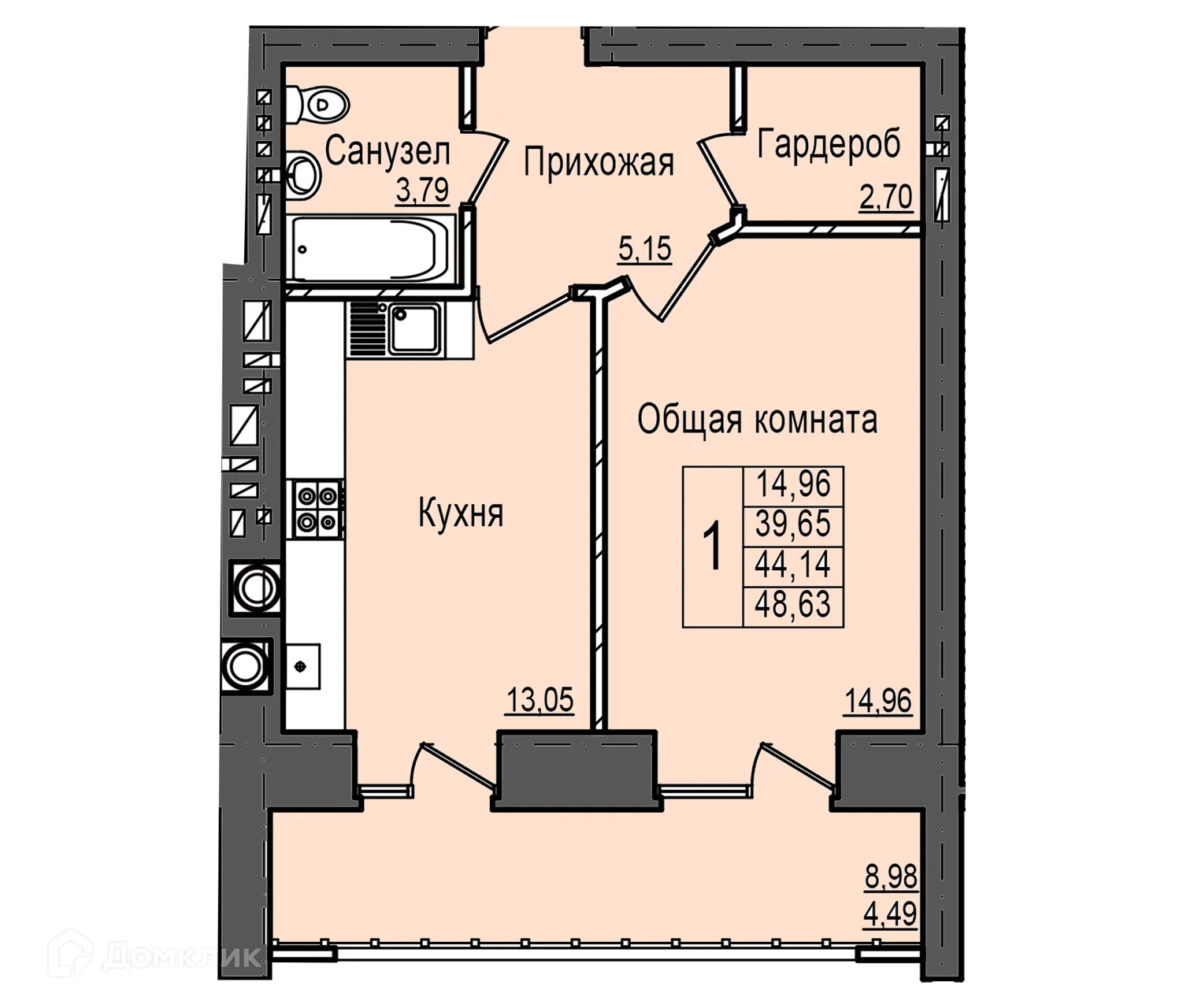 Фото квартиры в ЖК Микрорайон Светлый
