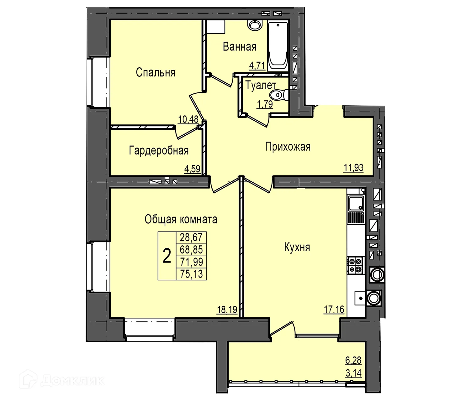 Фото квартиры в ЖК Микрорайон Светлый