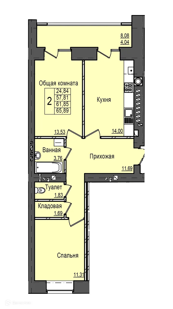 Фото квартиры в ЖК Микрорайон Светлый