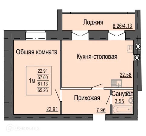 Фото квартиры в ЖК Микрорайон Светлый