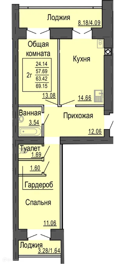 Фото квартиры в ЖК Микрорайон Светлый