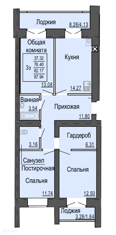 Фото квартиры в ЖК Микрорайон Светлый