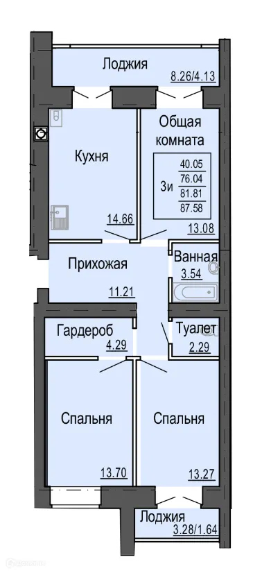 Фото квартиры в ЖК Микрорайон Светлый