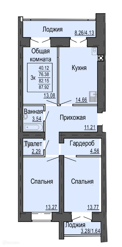 Фото квартиры в ЖК Микрорайон Светлый