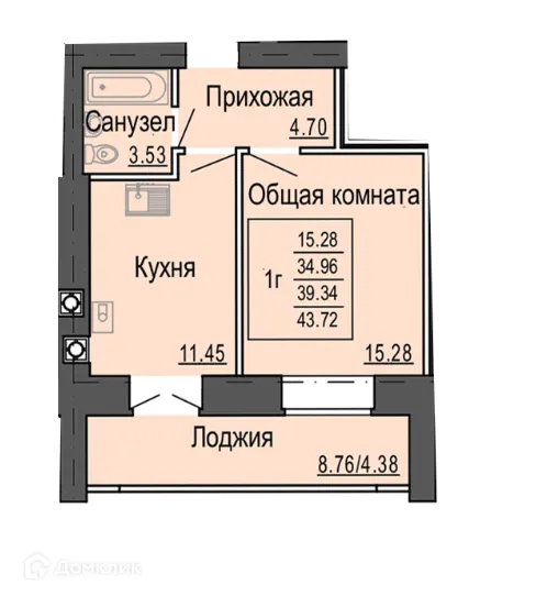 Фото квартиры в ЖК Микрорайон Светлый