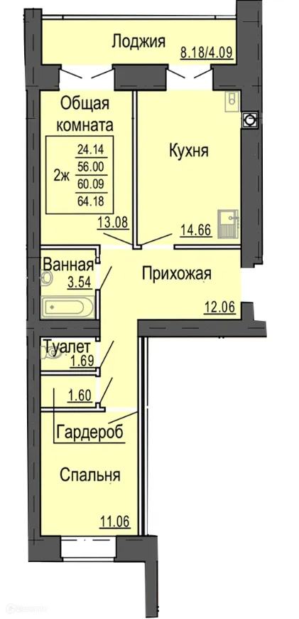 Фото квартиры в ЖК Микрорайон Светлый