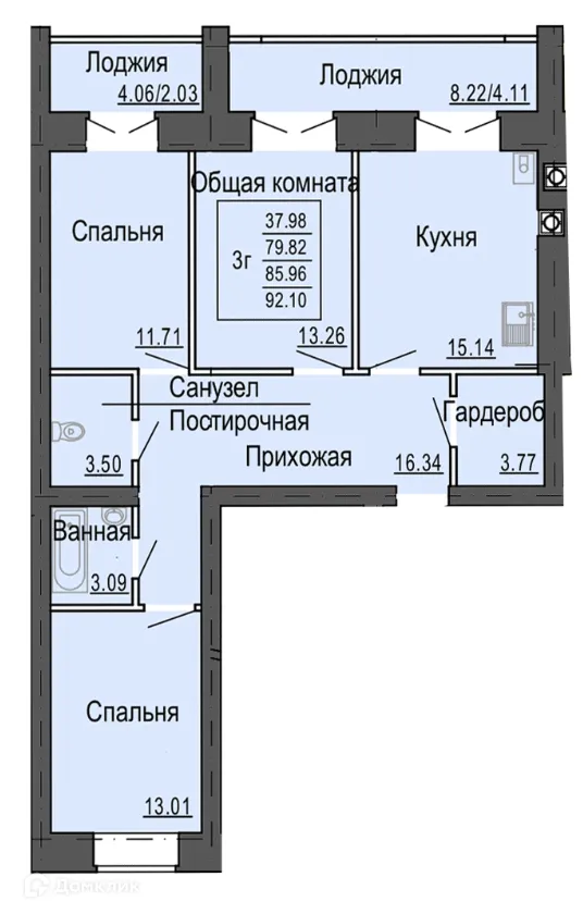 Фото квартиры в ЖК Микрорайон Светлый