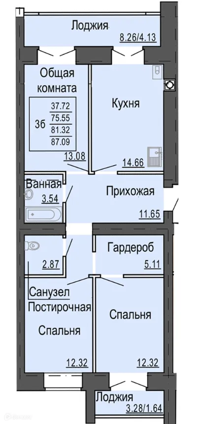 Фото квартиры в ЖК Микрорайон Светлый
