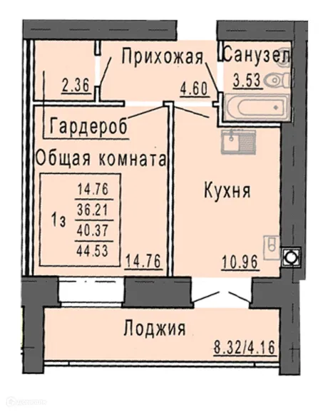 Фото квартиры в ЖК Микрорайон Светлый