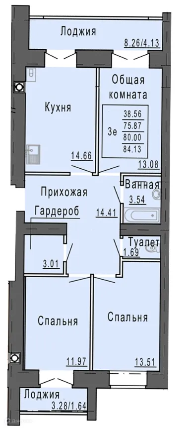 Фото квартиры в ЖК Микрорайон Светлый