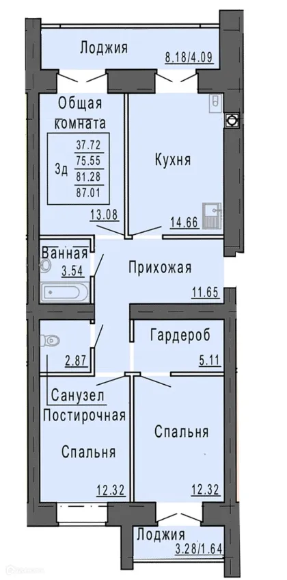 Фото квартиры в ЖК Микрорайон Светлый