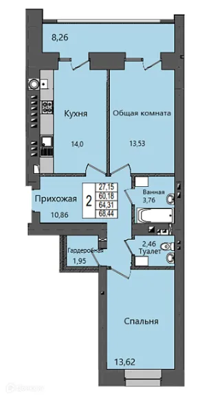 Фото квартиры в ЖК Микрорайон Светлый