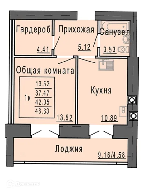 Фото квартиры в ЖК Микрорайон Светлый