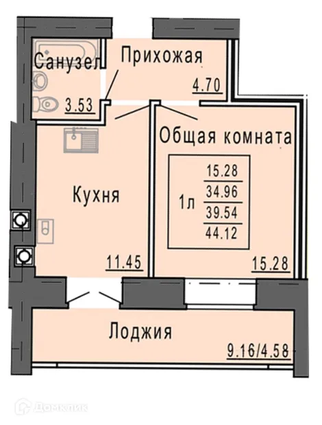 Фото квартиры в ЖК Микрорайон Светлый