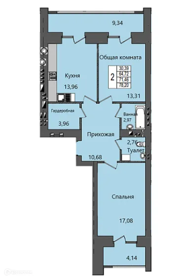 Фото квартиры в ЖК Микрорайон Светлый
