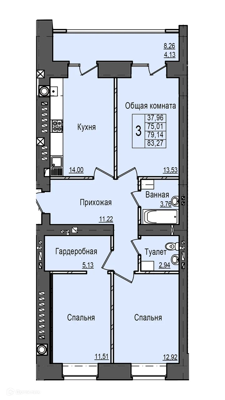 Фото квартиры в ЖК Микрорайон Светлый