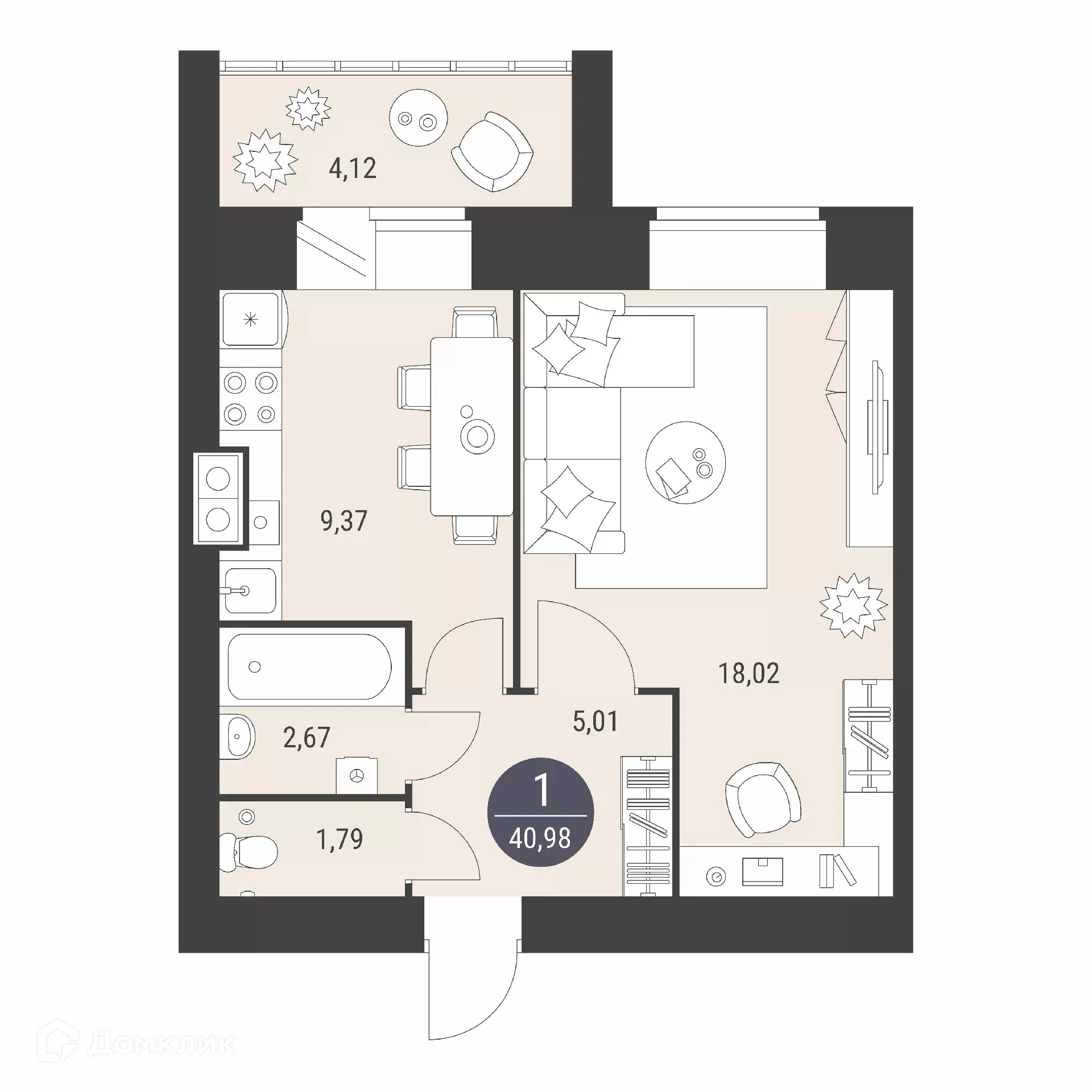 Фото квартиры в ЖК ЖД по ул Фестивальная поз. 42